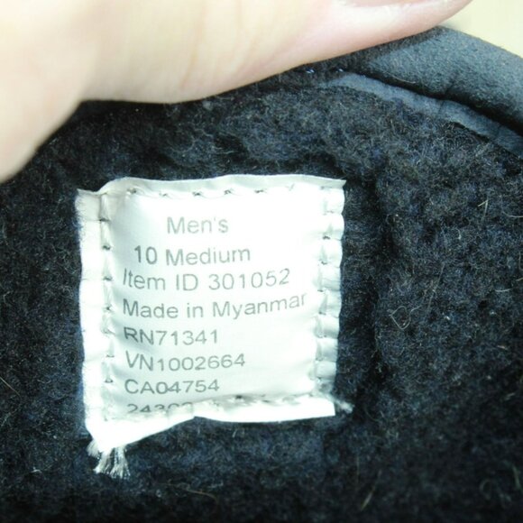 LL Bean Blue Suede Slip On Fleece Lined Mountain Moccasin Slippers Size 10 M - Picture 8 of 9